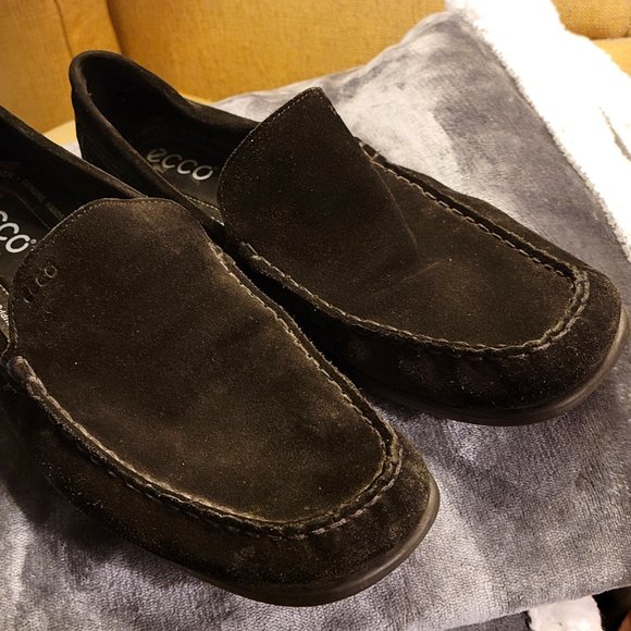 Men\'s ECCO black suede loafers - size 13 main image 4